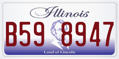 IL license plate B598947