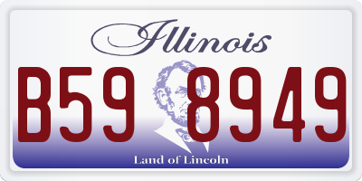 IL license plate B598949