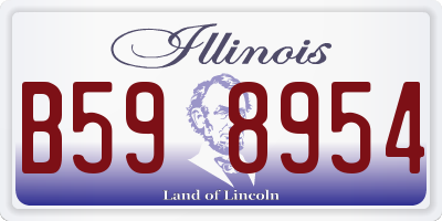 IL license plate B598954