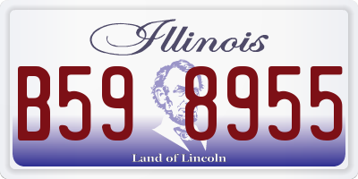 IL license plate B598955
