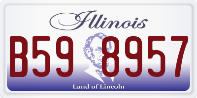 IL license plate B598957
