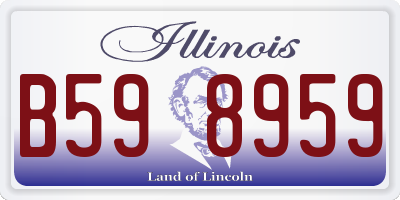 IL license plate B598959