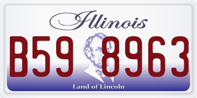IL license plate B598963