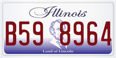 IL license plate B598964
