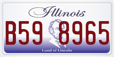 IL license plate B598965