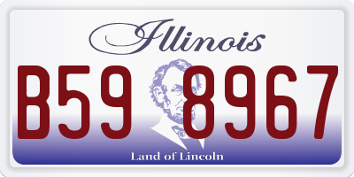IL license plate B598967