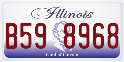 IL license plate B598968