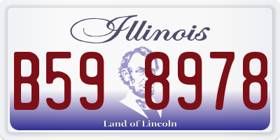 IL license plate B598978