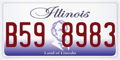 IL license plate B598983