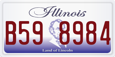 IL license plate B598984