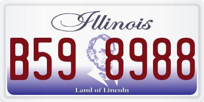 IL license plate B598988