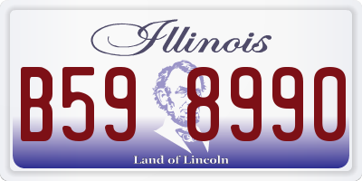IL license plate B598990