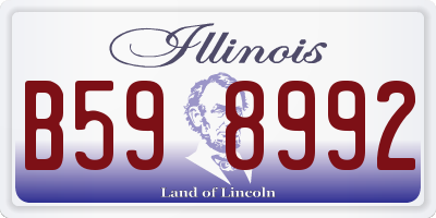 IL license plate B598992
