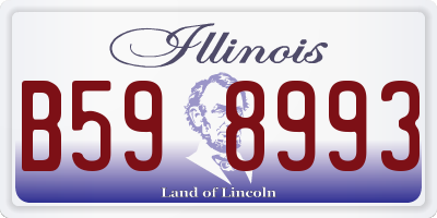 IL license plate B598993