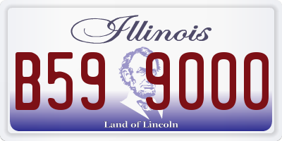 IL license plate B599000