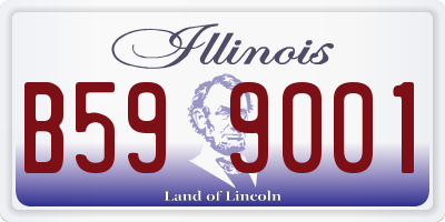 IL license plate B599001