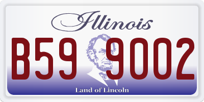 IL license plate B599002