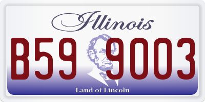 IL license plate B599003