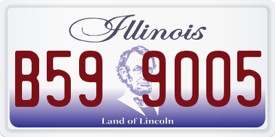 IL license plate B599005