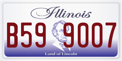 IL license plate B599007