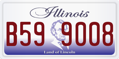 IL license plate B599008