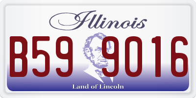 IL license plate B599016