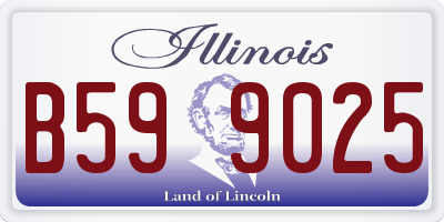 IL license plate B599025