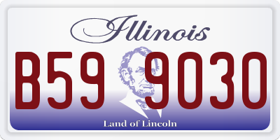 IL license plate B599030