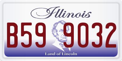 IL license plate B599032