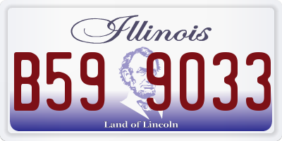IL license plate B599033