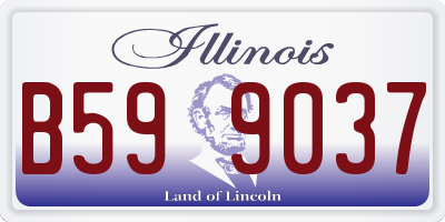 IL license plate B599037