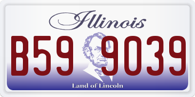 IL license plate B599039