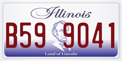 IL license plate B599041