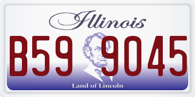 IL license plate B599045