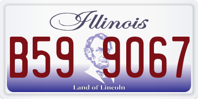 IL license plate B599067