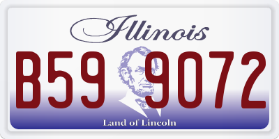 IL license plate B599072