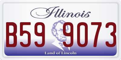IL license plate B599073