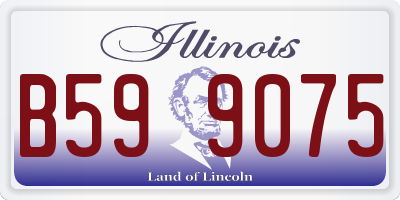 IL license plate B599075