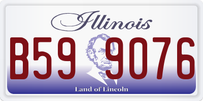 IL license plate B599076
