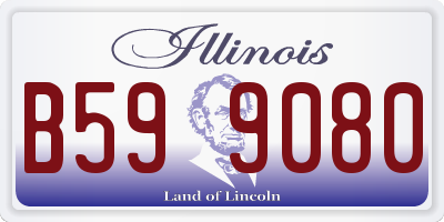 IL license plate B599080