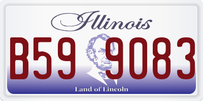 IL license plate B599083