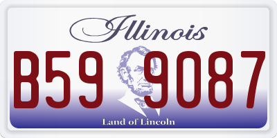 IL license plate B599087