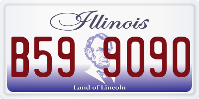 IL license plate B599090