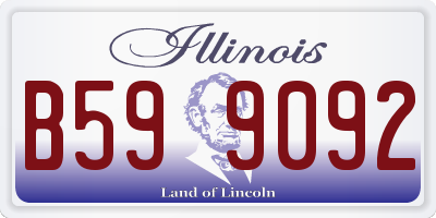 IL license plate B599092