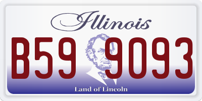 IL license plate B599093