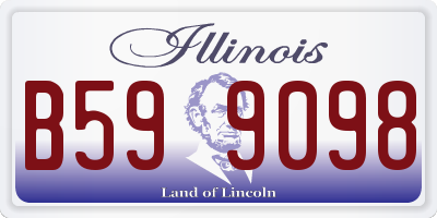 IL license plate B599098
