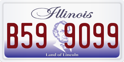 IL license plate B599099