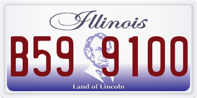 IL license plate B599100