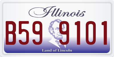 IL license plate B599101