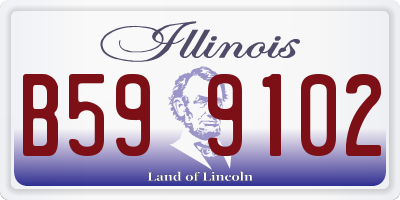 IL license plate B599102